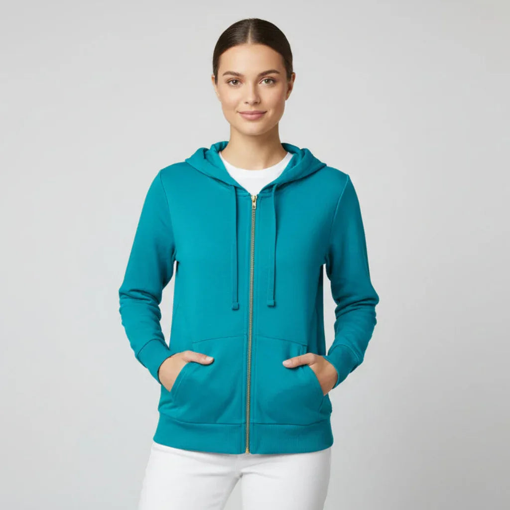 Veste hoodie #couleur_turquoise