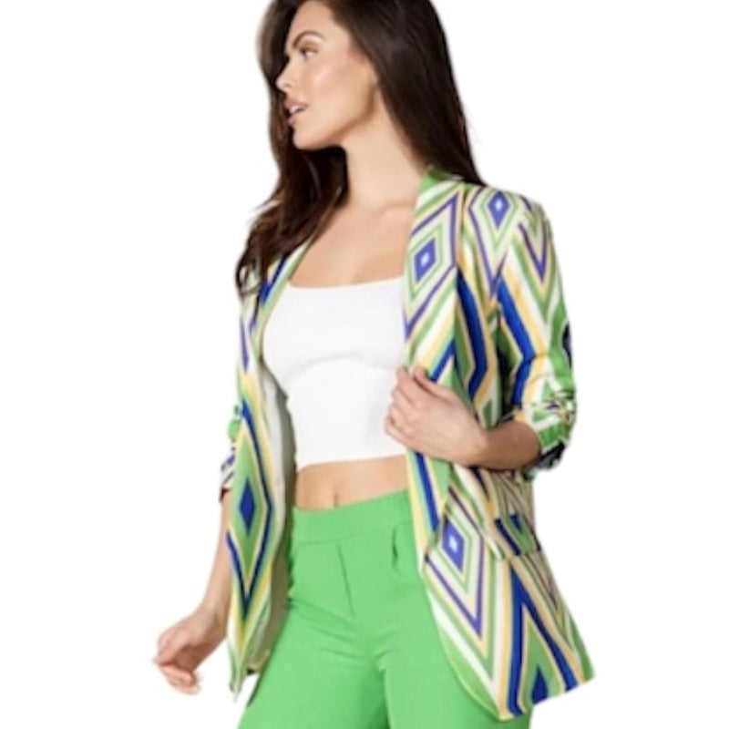 Blazer col chale #couleur_blanc