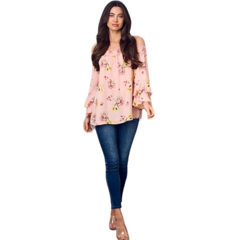 Blouse à manches superposées #couleur_rose_gold
