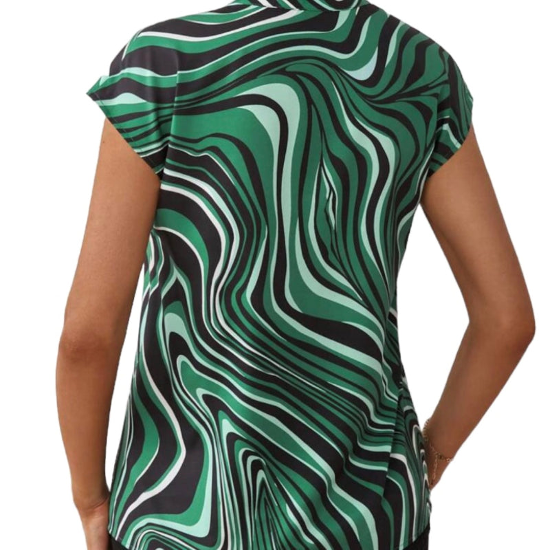 C'est Elle | Blouse décontractée manche chauve souris femme #couleur_vert