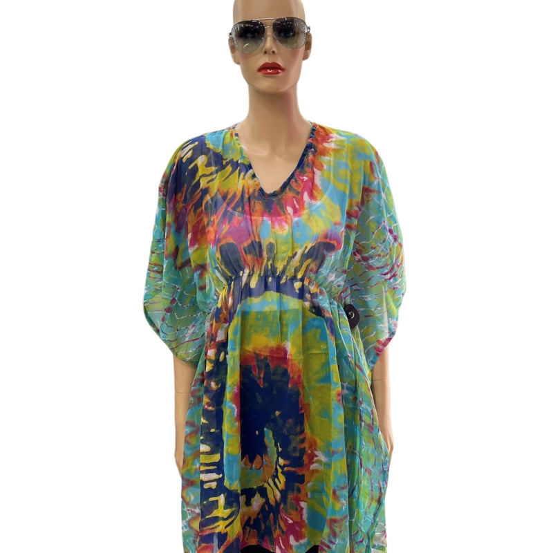 Blouse en chiffon paréo imprimé pour femme #couleur_multi