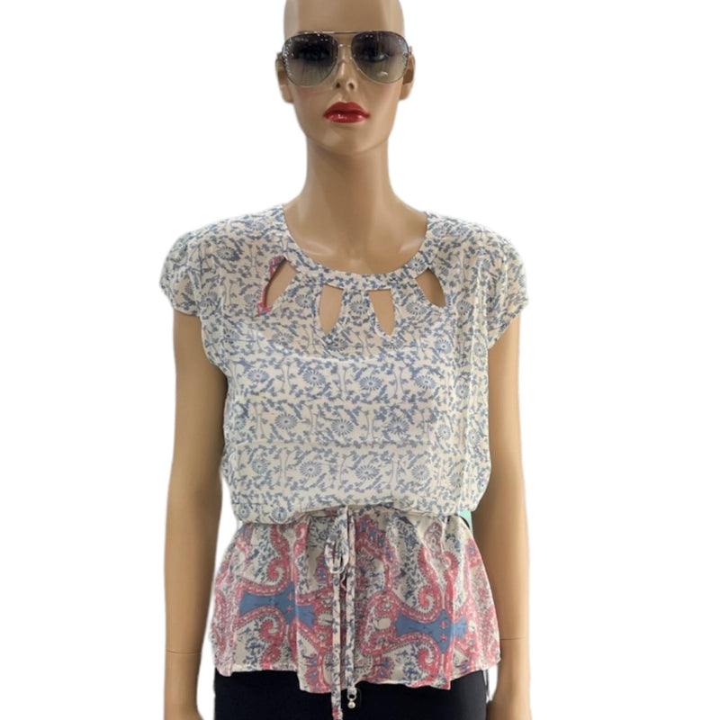 Blouse en voile légère pour femme #couleur_gris-rose
