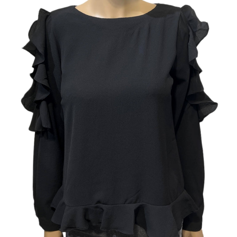 Blouse femme chic noir SoNice #couleur_noir