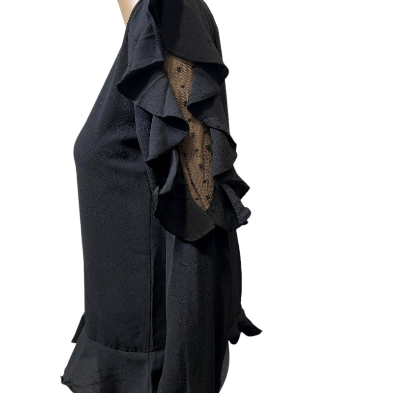 Blouse femme chic noir SoNice #couleur_noir
