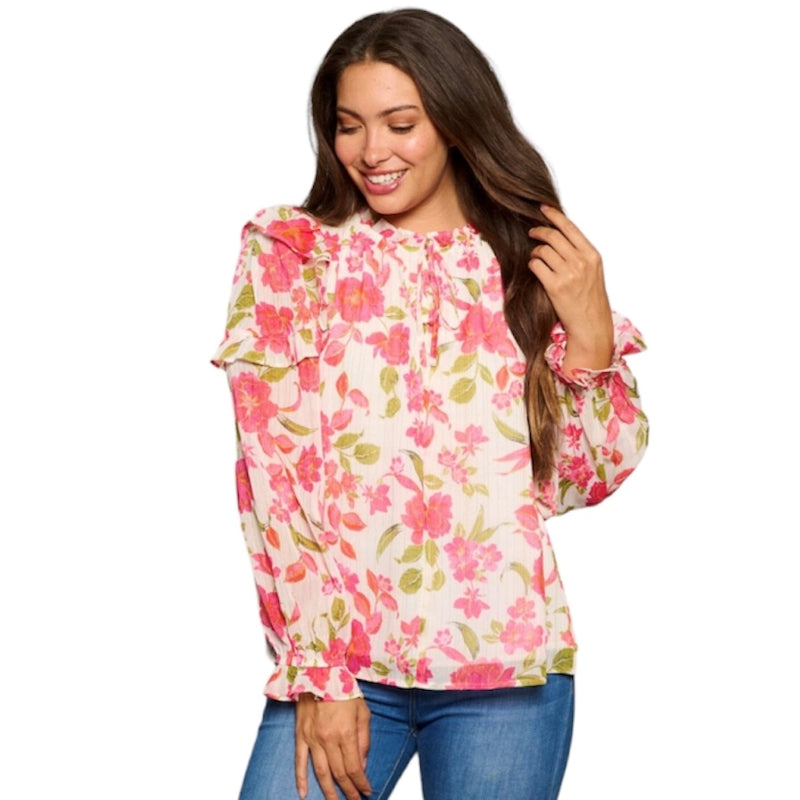 Blouse volantée #couleur_beige