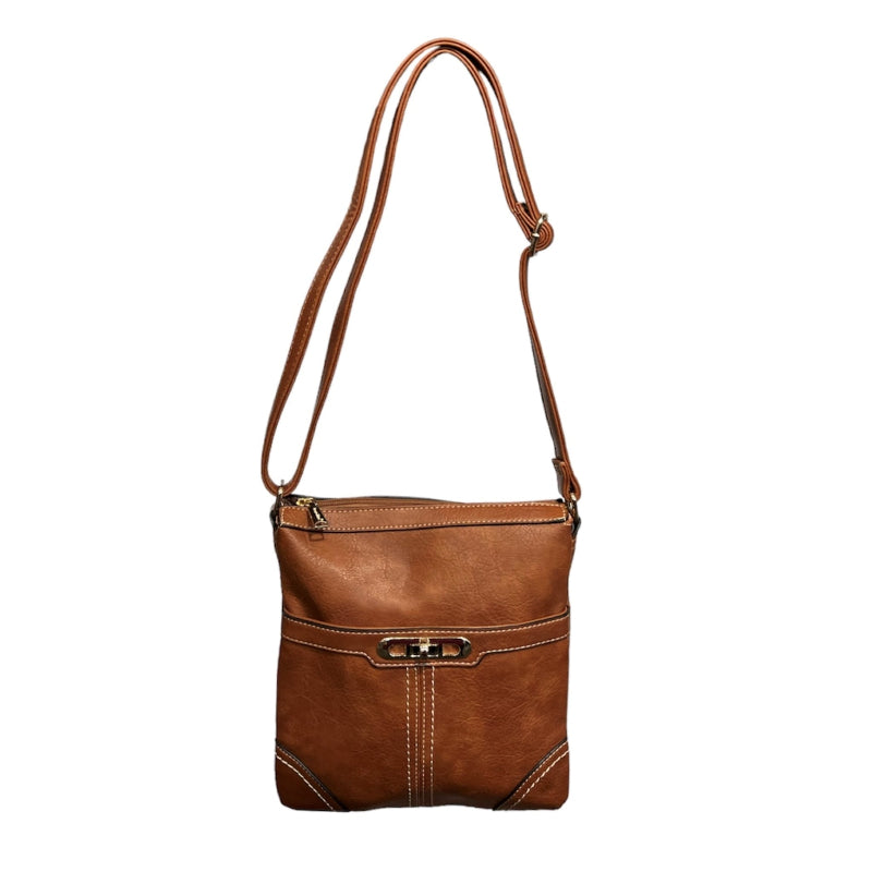 Sacoche femme bandoulière Bosalina #couleur_cognac