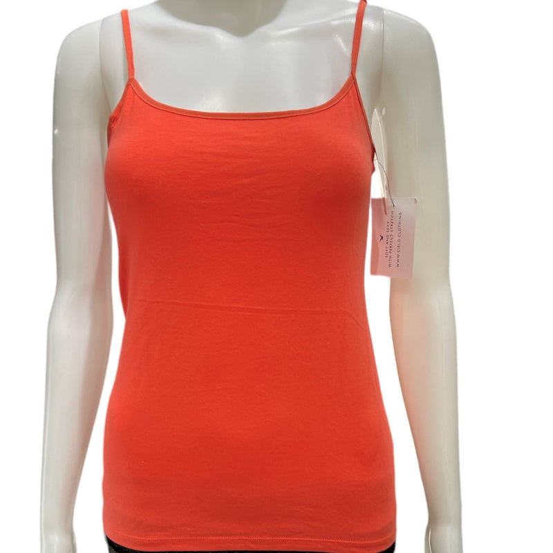Camisole femme Cielo à bretelle ajustable #couleur_corail