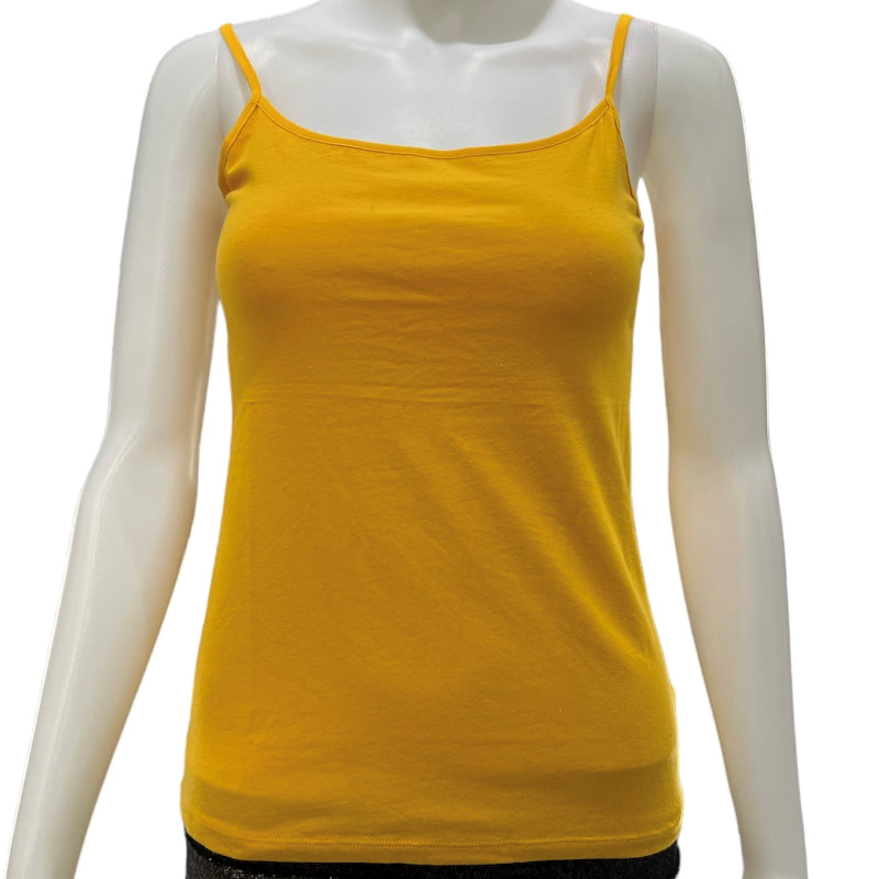 Camisole femme Cielo à bretelle ajustable #couleur_moutarde