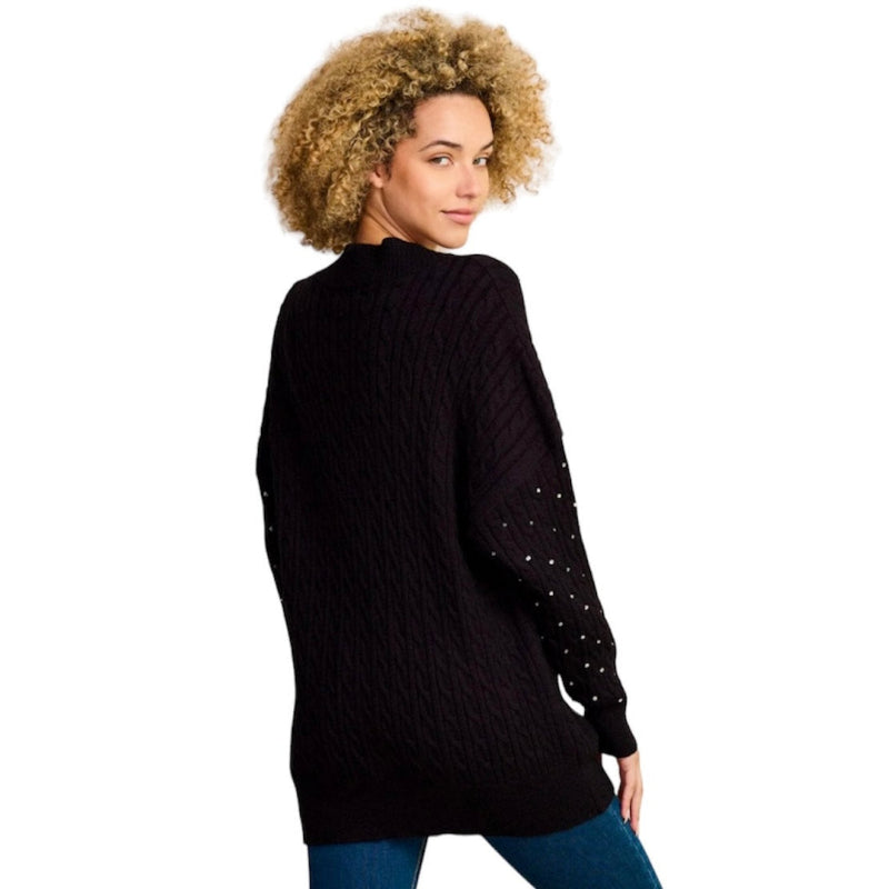 Cardigan en maille #couleur_noir