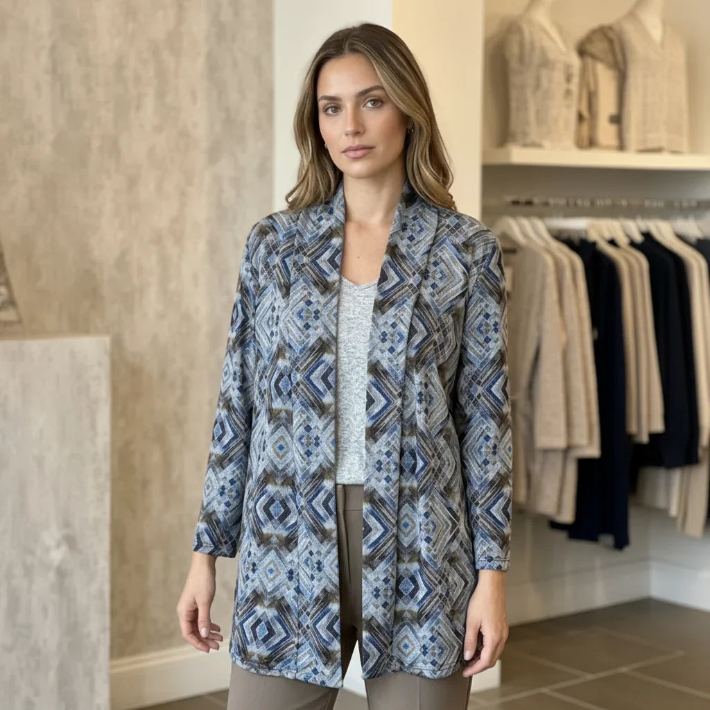 cardigan_motif_losange - C'est Elle