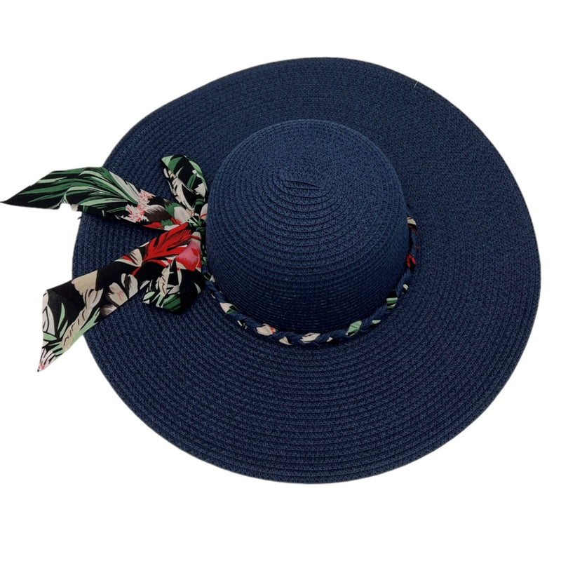 Chapeau de paille #couleur_beige #couleur_marine