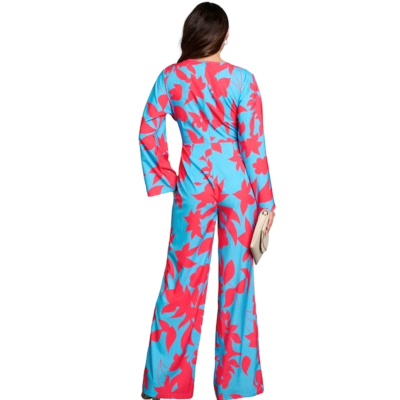 Combinaison jambe large #couleur_turquoise