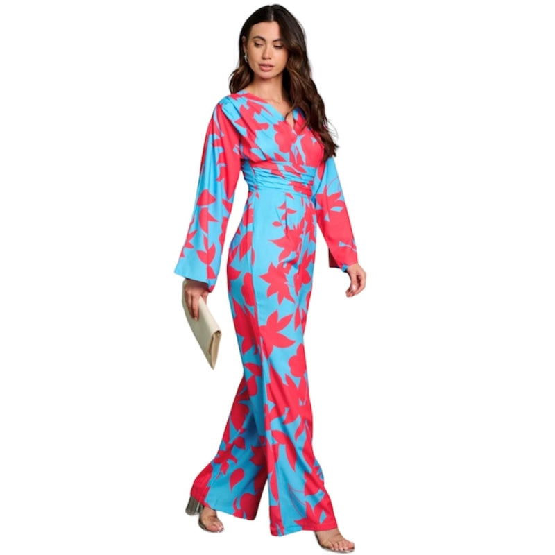 Combinaison jambe large #couleur_turquoise