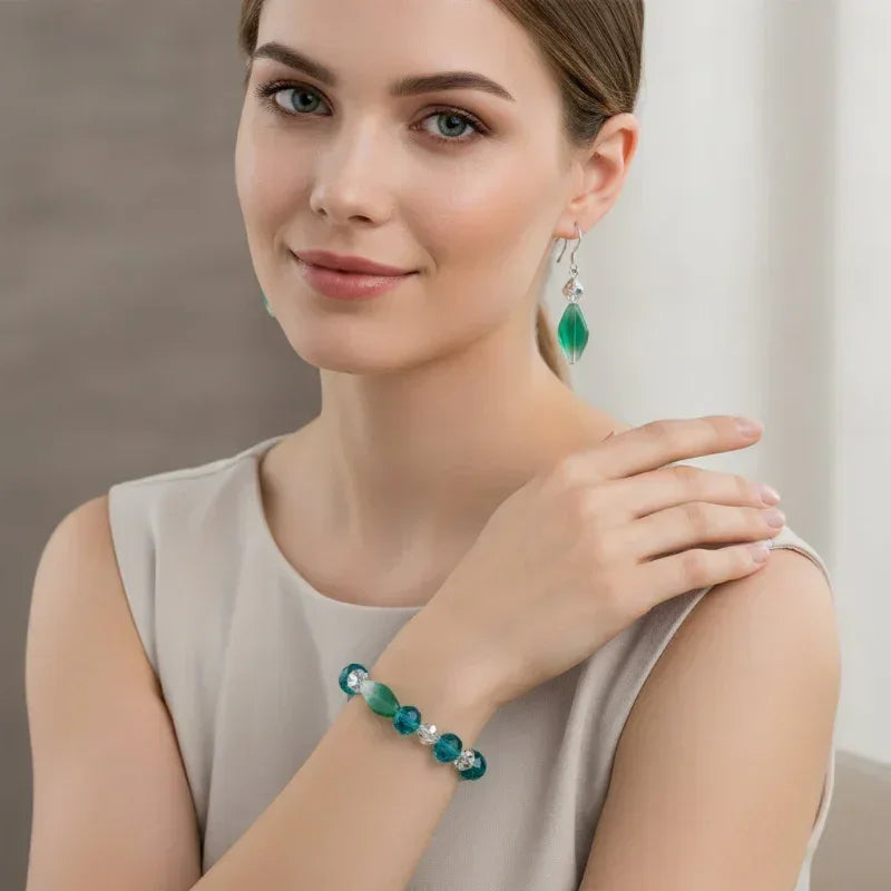 Collier Fantaisie En Jade Et Acier Inoxydable – Breloque Perles, Pierre Naturelle, Bijou élégant