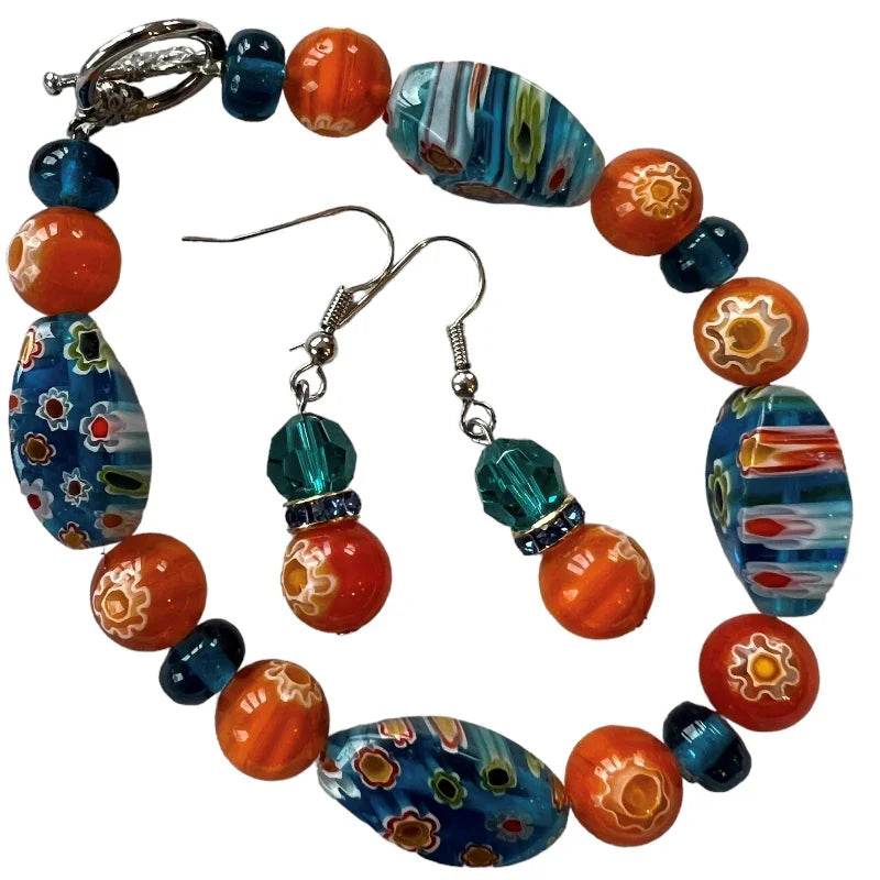 Bracelet et boucle d'oreille en pierre - C'est Elle