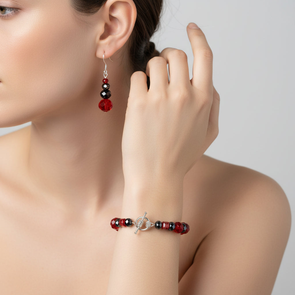 gigi-bracelet-et-boucles-rouge-et-noir