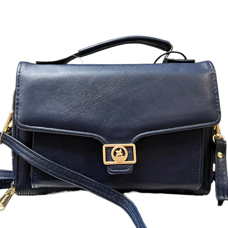 Grand portefeuille avec ganse pour femme #couleur_marine