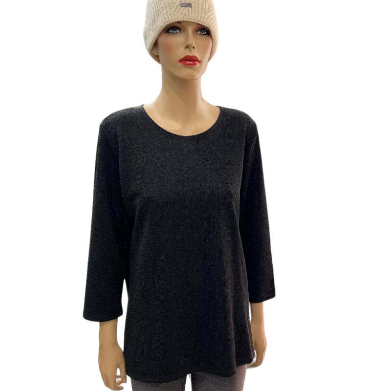 Julia Divina top lurex noir pour femme