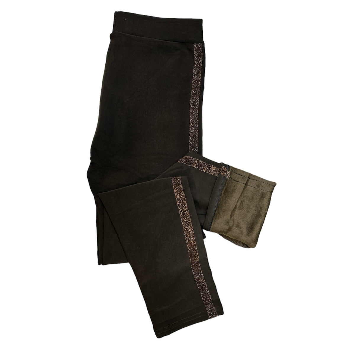 Ces leggings en tissu chaud et soyeux apportent une touche de sophistication et d'élégance. Le beau détail côté brun donne aux leggings une touche luxueuse, parfaite pour vous sentir à votre meilleur.