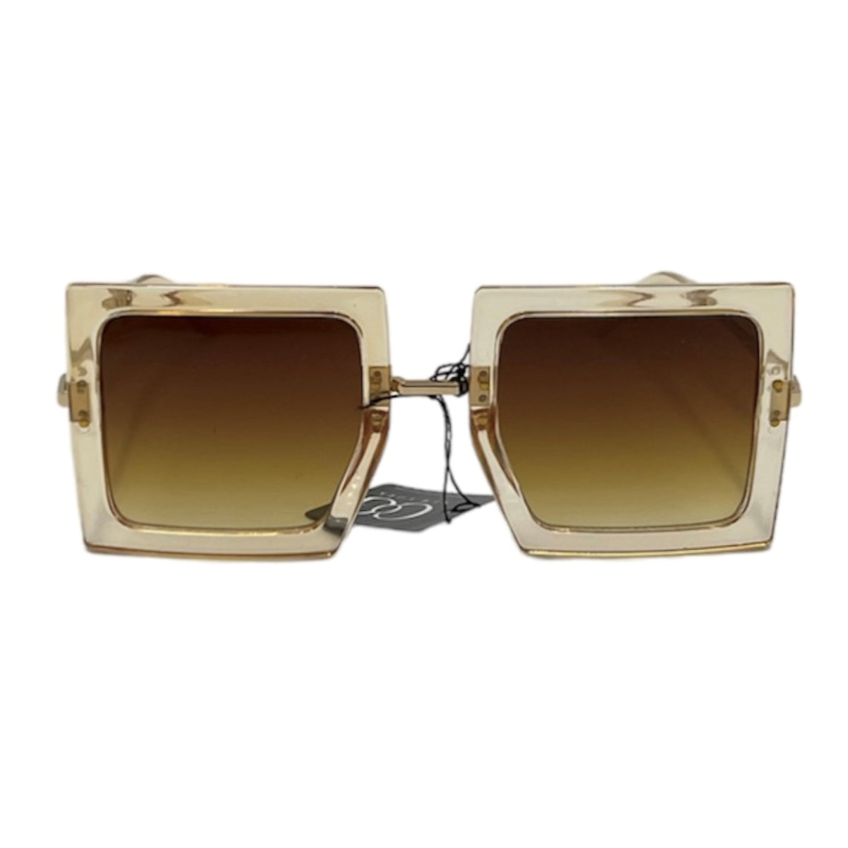 Lunette carrée transparente de soleil CoG cogni wear #couleur_or