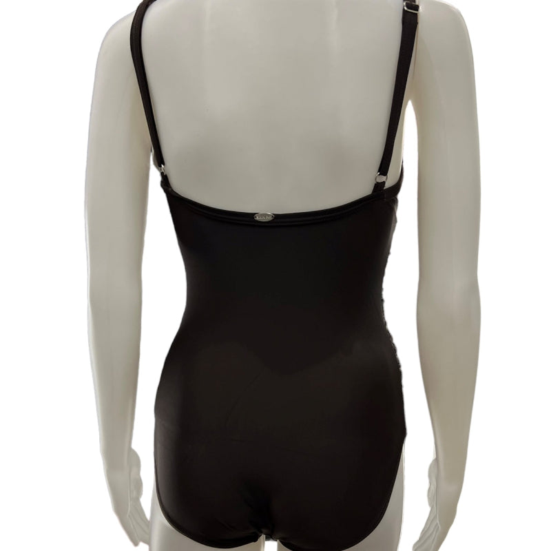 Maillot une-piéce croisé brun Bikini Bay #couleur_noir