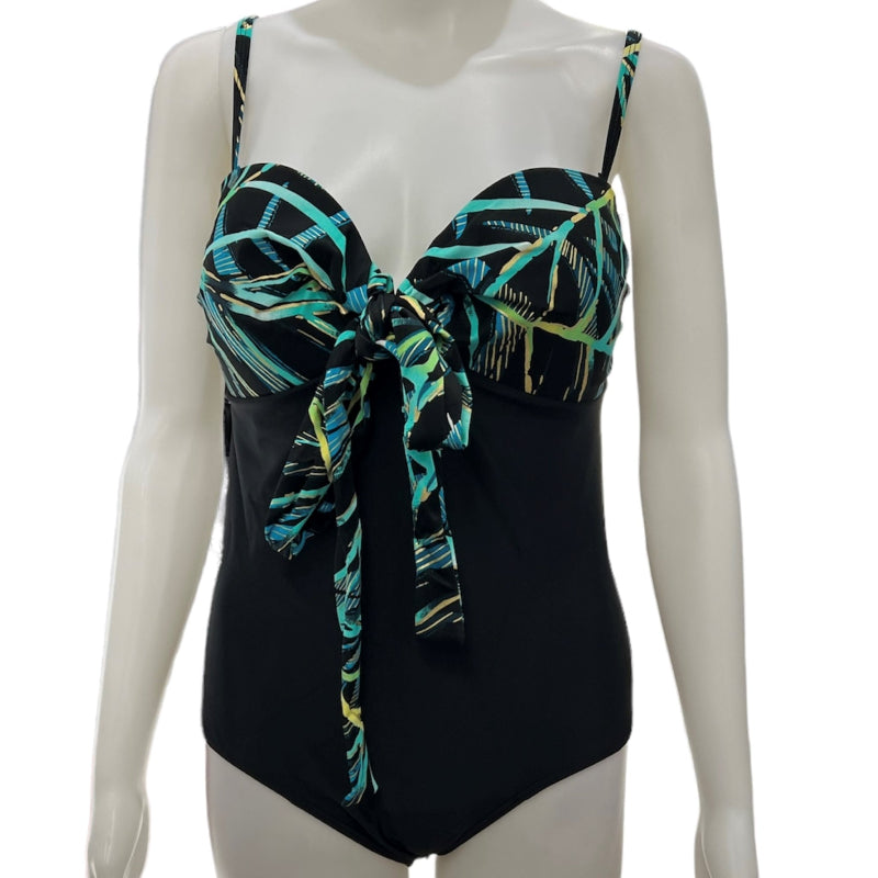 Maillot une-piéce avec noeud #couleur_vert_bamboo