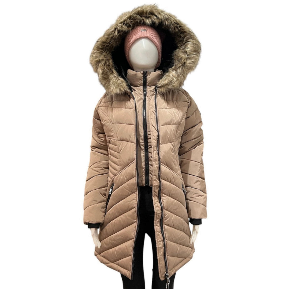 manteau hivernal #couleur_beige