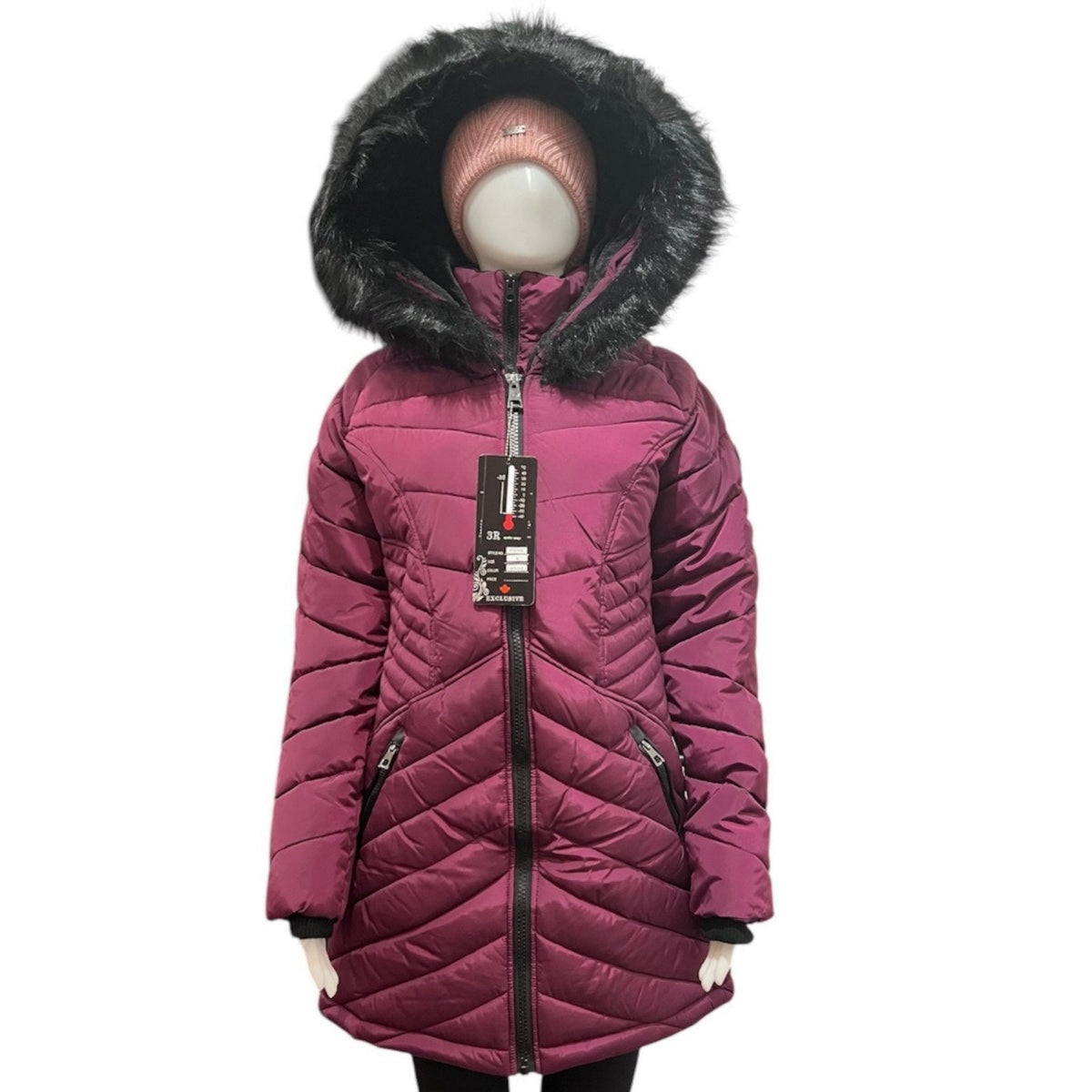 Manteau hivernal  #couleur_mauve