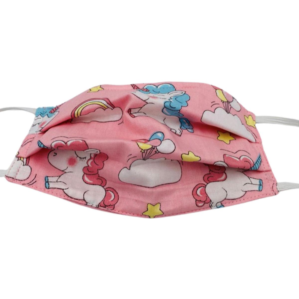 Masque fait au Québec rose licorne