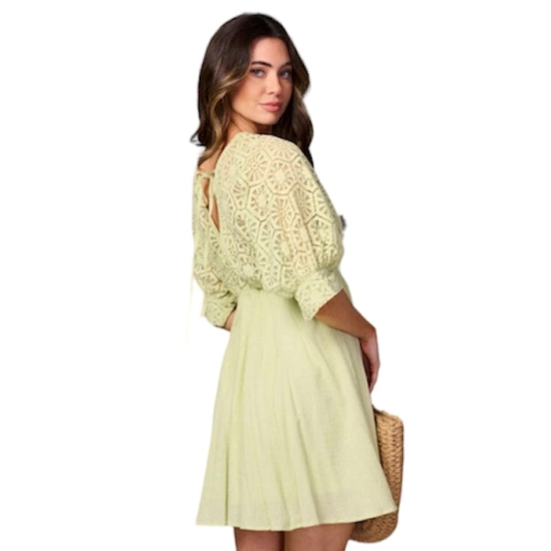 Mini robe évasée #couleur_lime