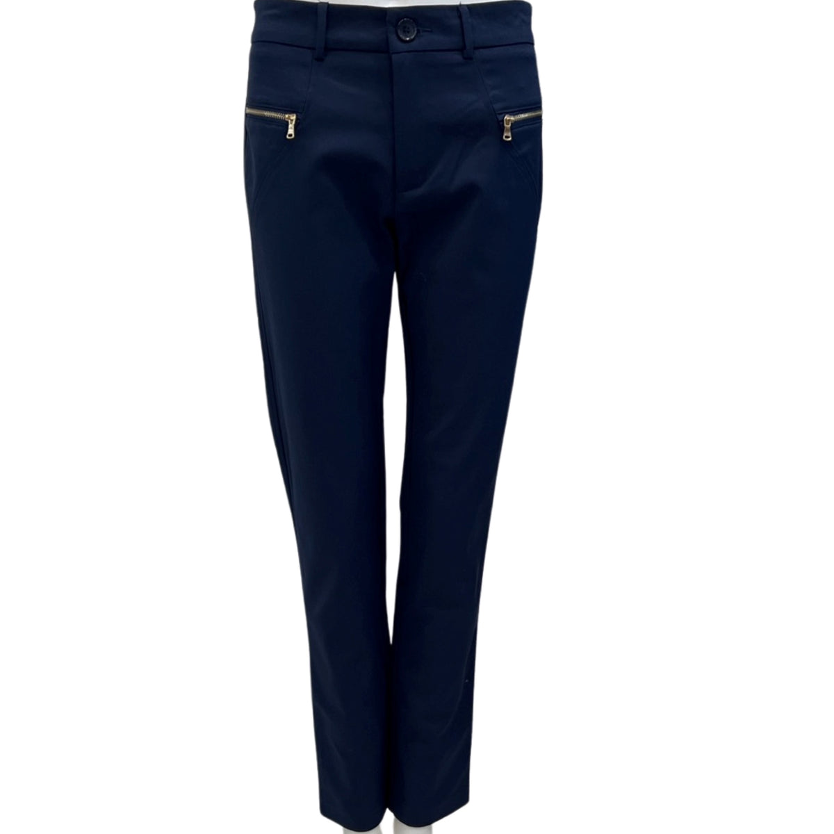 Pantalon fashion Kessley en coton stretch #couleur_marine
