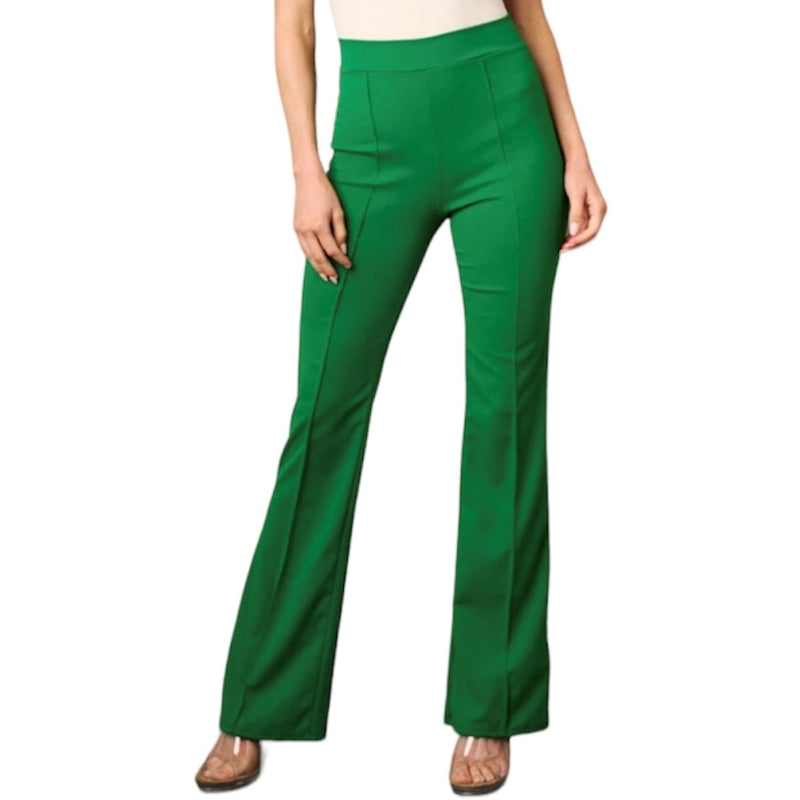 Pantalon taille haute #couleur_vert