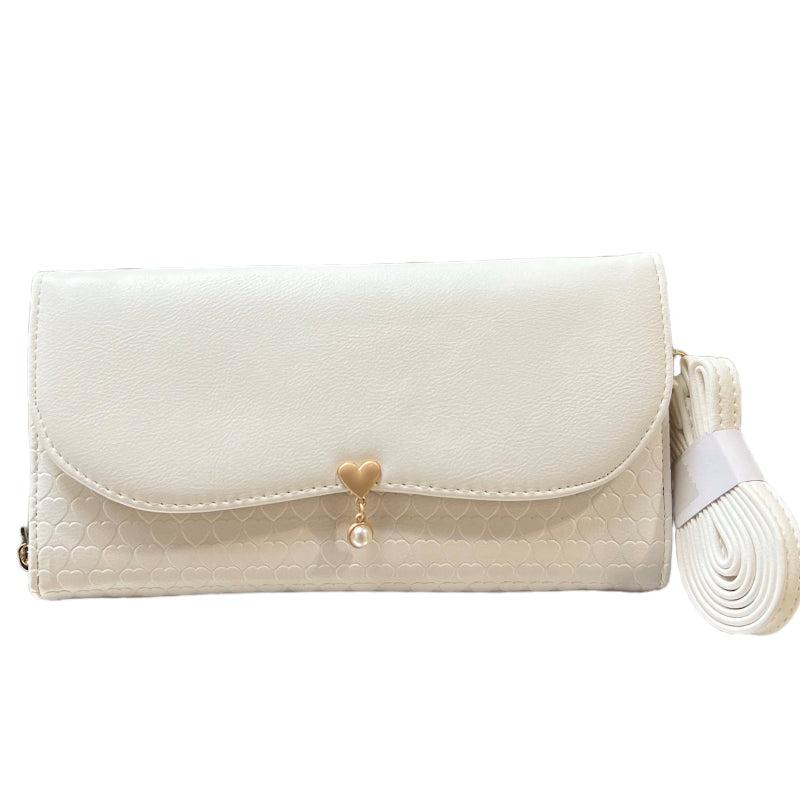 Portefeuille moderne avec ganse #couleur_blanc