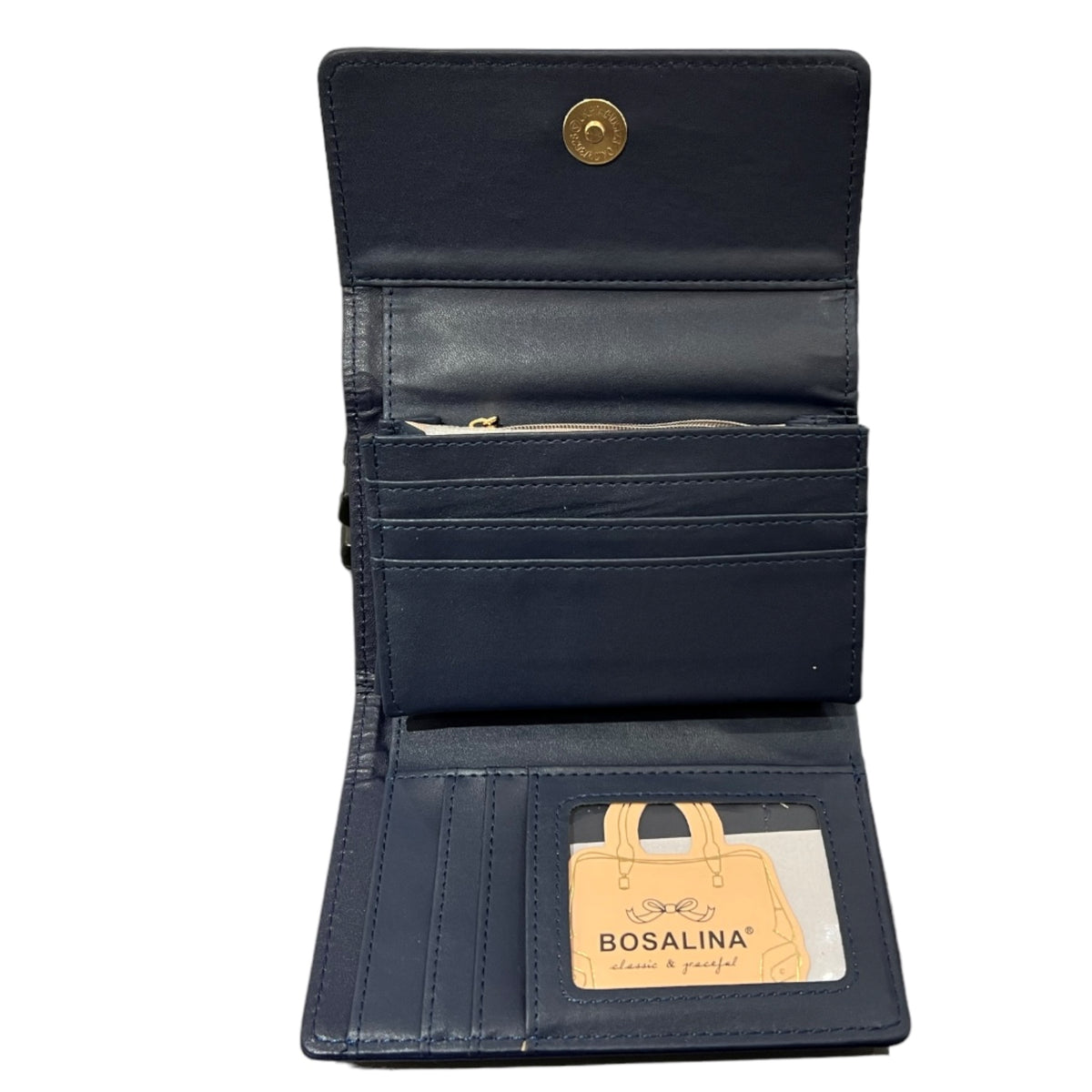 Portefeuille pliable à rabat Bosalina #couleur_marine