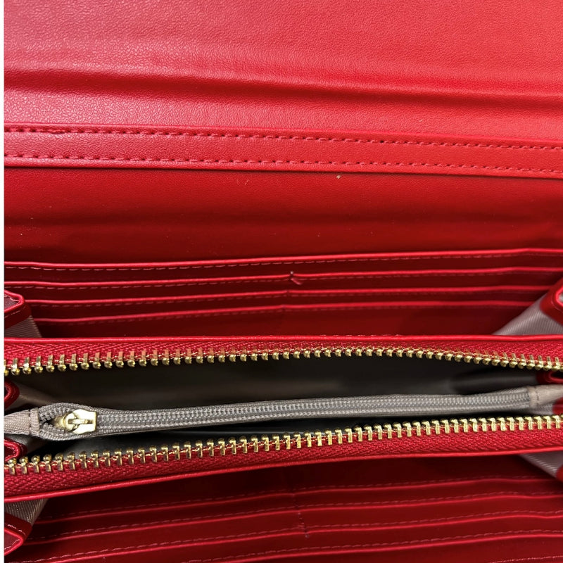 Portefeuille moderne avec ganse #couleur_rouge