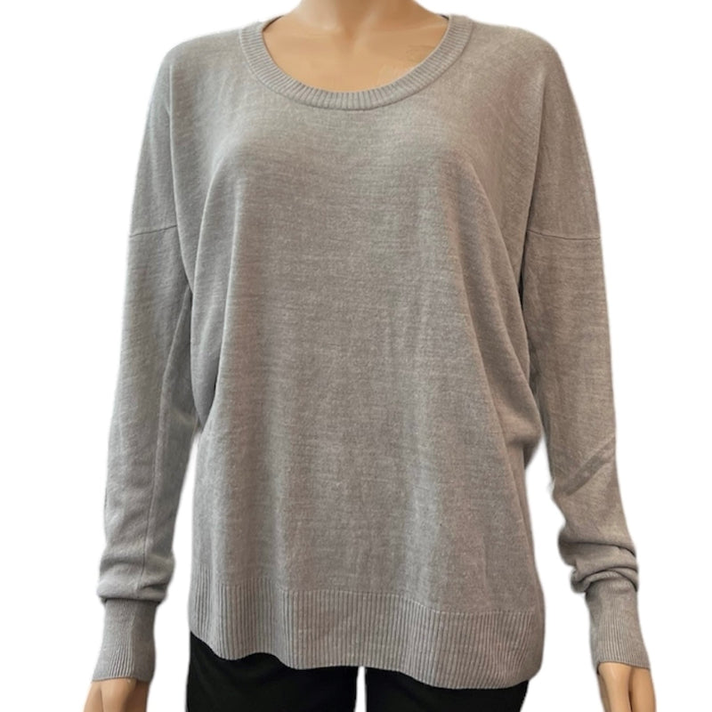 Chandail col rond #couleur_gris