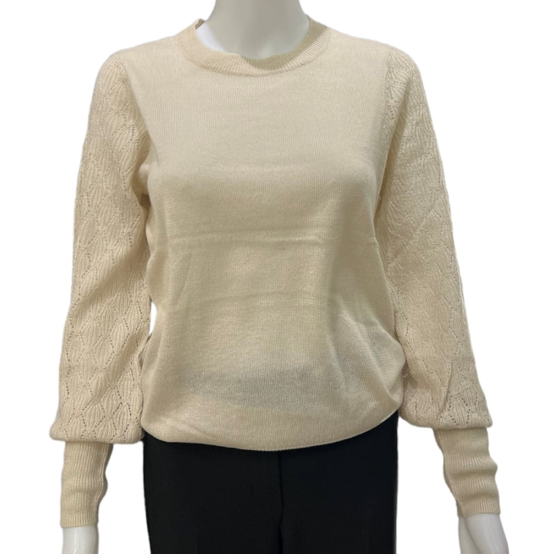 Pull manches crochet Style & Co #couleur_beige