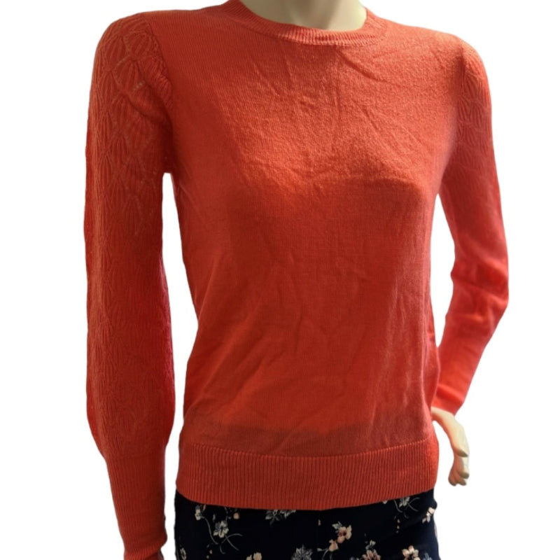 Pull manches crochet Style & Co #couleur_corail