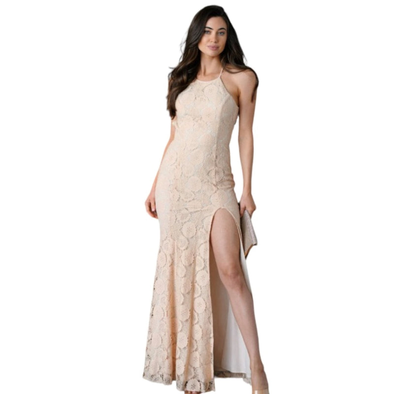 Robe dos nu C'est Elle blush 