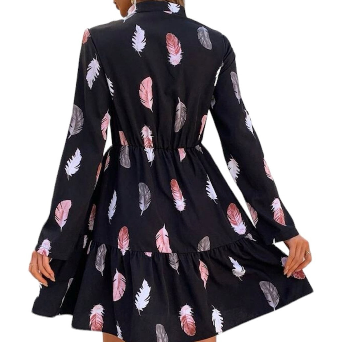 Robe grande plume 