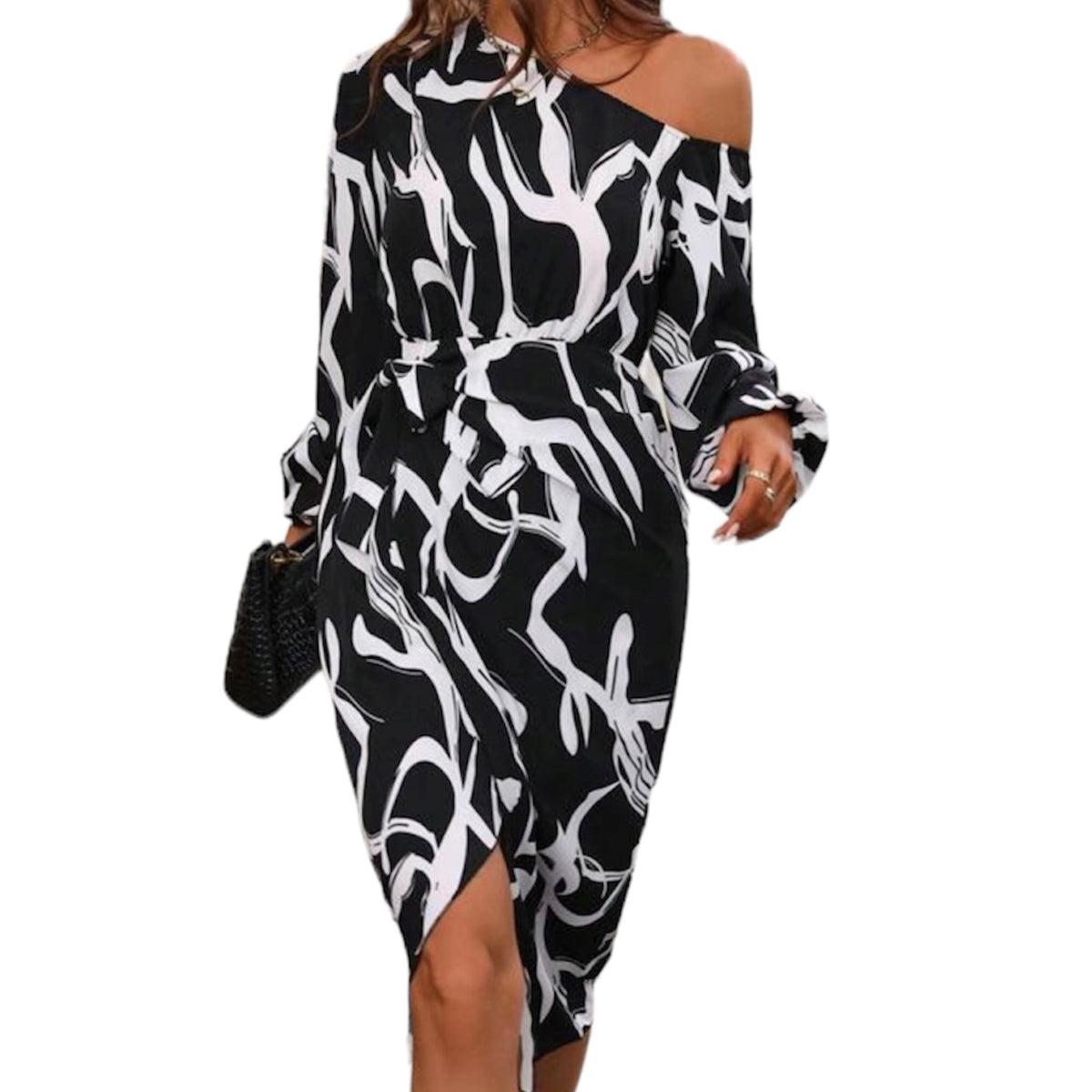 Robe noire et blanche