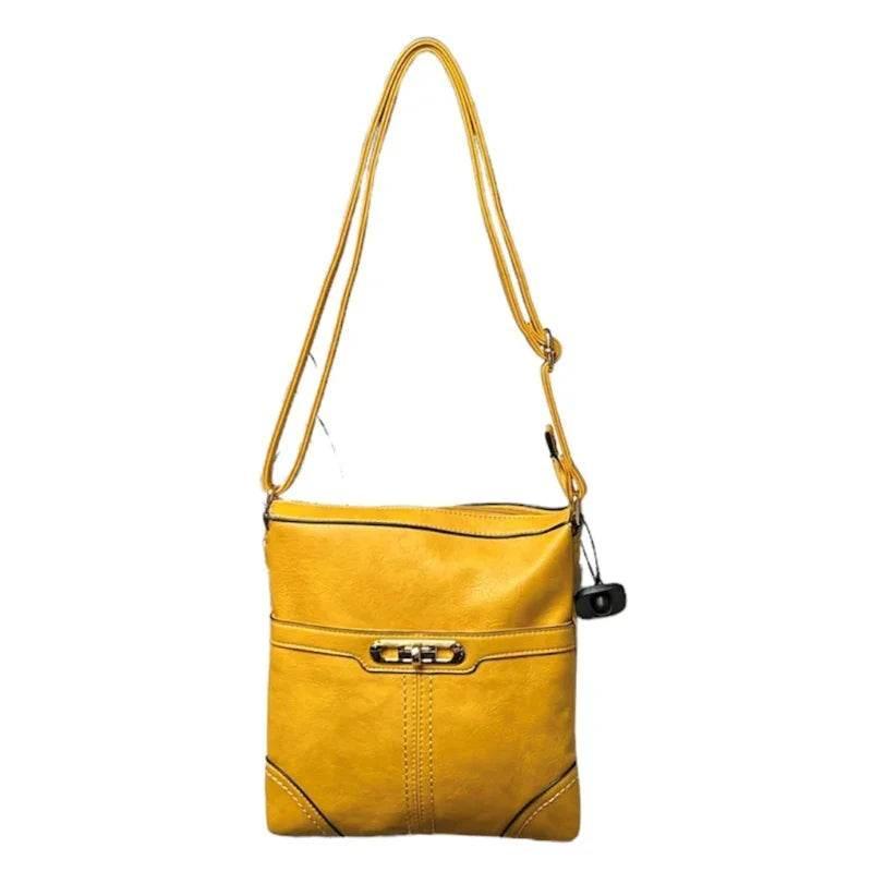 Sac à Main Femme E-vie Moutarde - Bandoulière, Couleur Ocre, Occasion Avec étiquettes