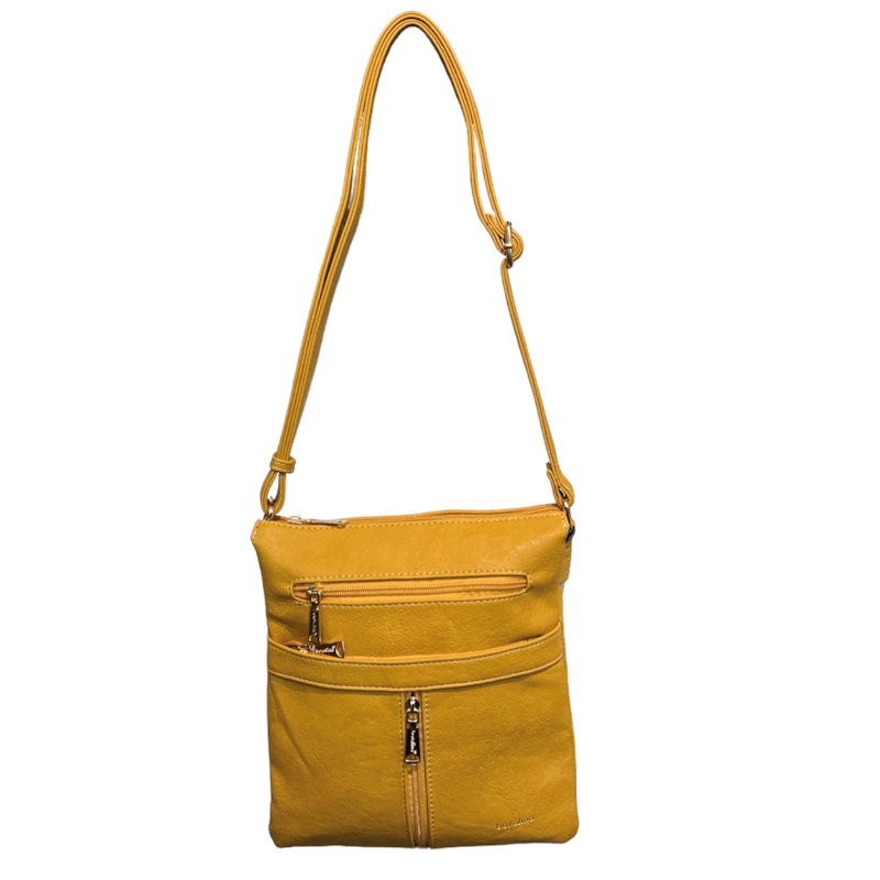 Sacoche simili cuir bandoulière Bosalina #couleur_moutarde