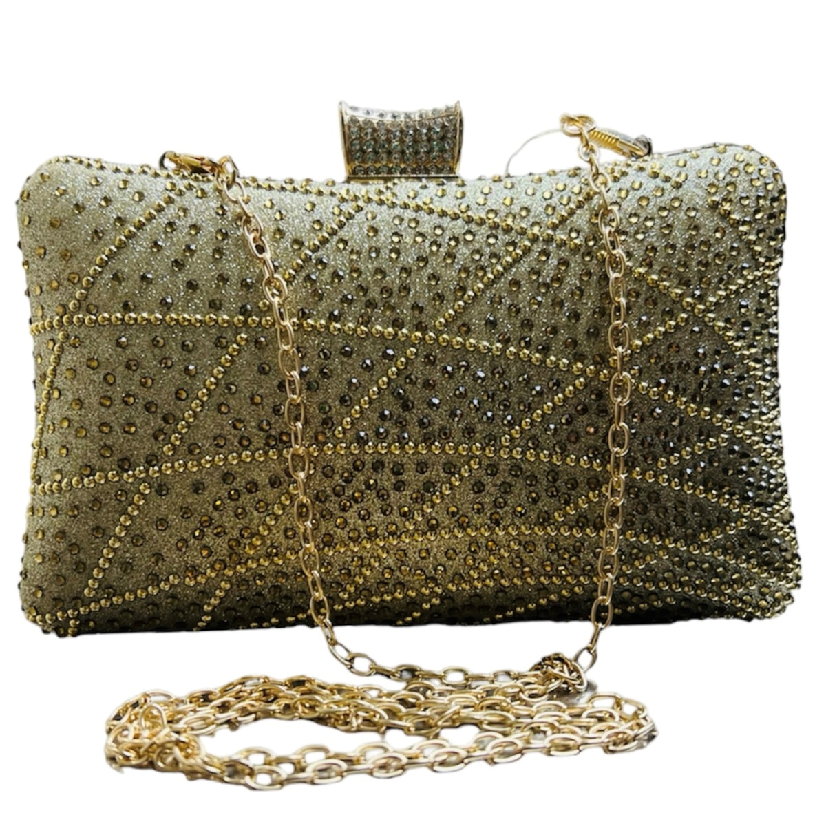 Sac de soirée Manon parsemé de petites pierres #couleur_or