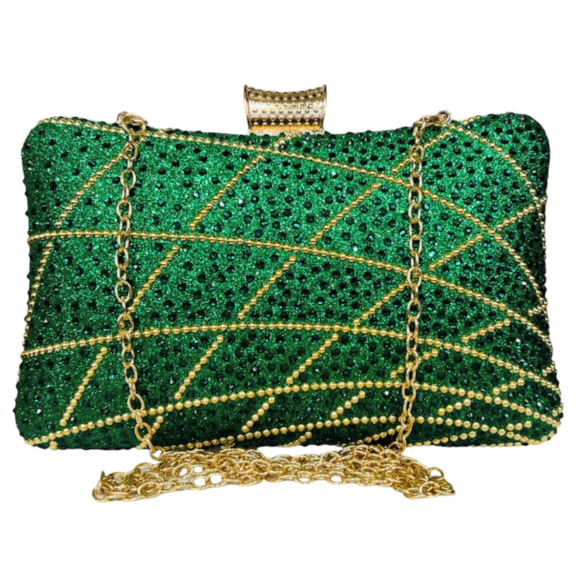 Pour les plus grands galas et soirées, le sac de soirée Manon Vert vous accompagnera avec style. Sa couleur verte pepsy et son élégant design vous offriront un look ravissant toute la nuit. 13cm X 19 cm.