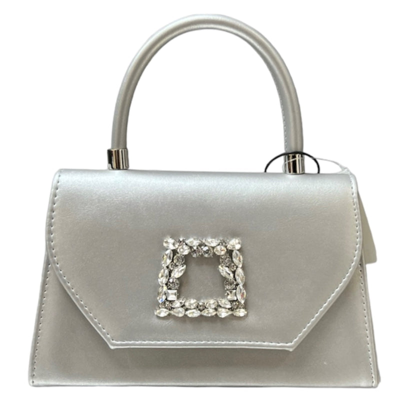 Sac de soirée Sara en simili cuir #couleur_argent