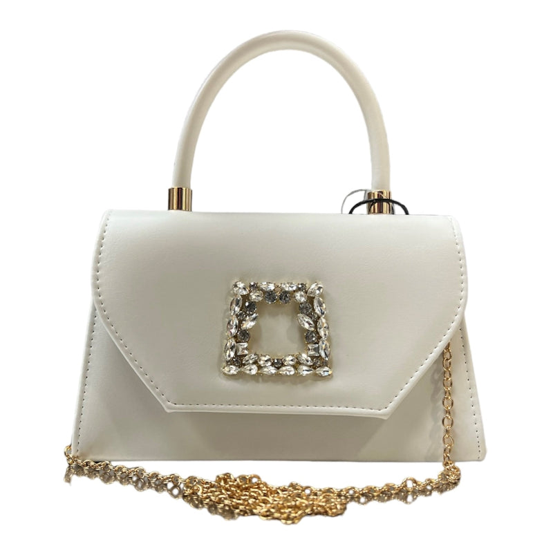 Sac de soirée Sara en simili cuir #couleur_blanc