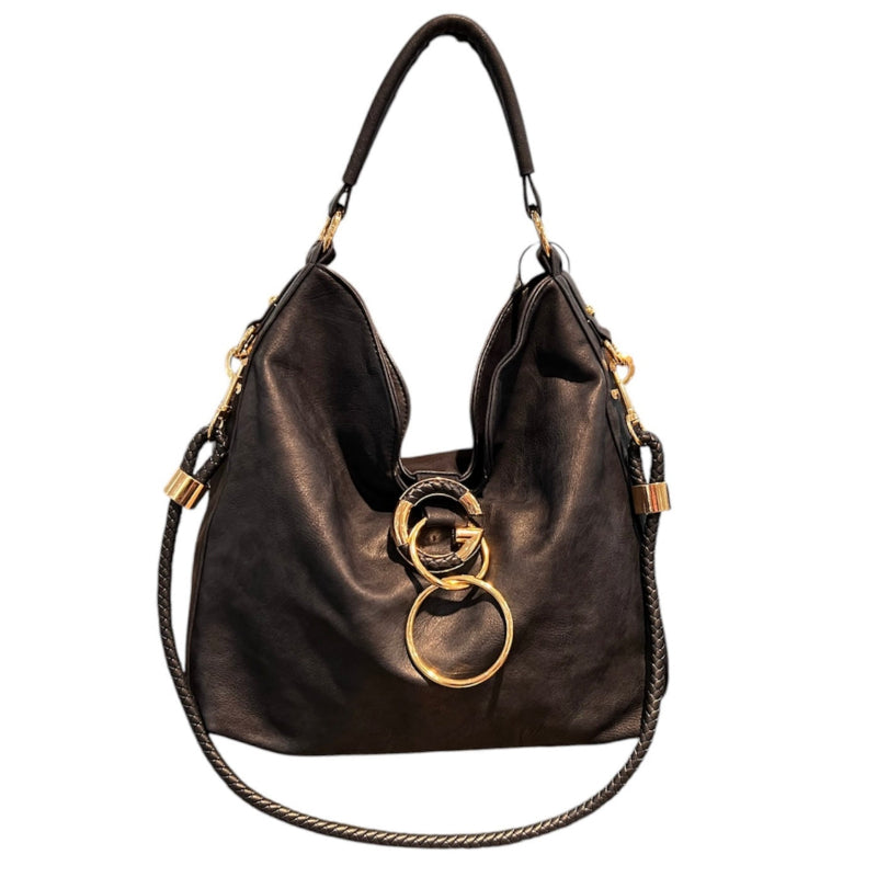 sac à main anneaux  #couleur_marine