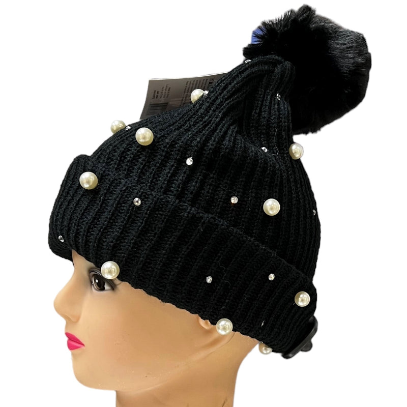 Tuque avec perles Wear Proof et diamants #couleur_noir