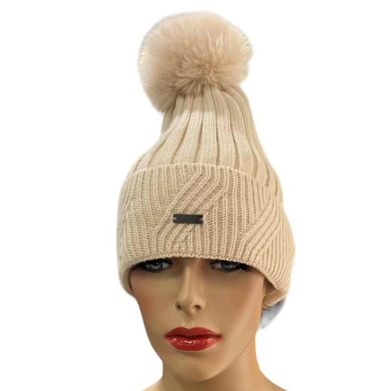 Tuque chaude CoG New York laine #couleur_crème